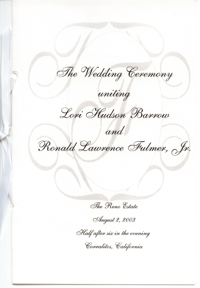  Lori Hudson Barrow wed Ronald Lawrence Fulmer