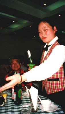Bartender on Yangtze River Cruise, China 1999