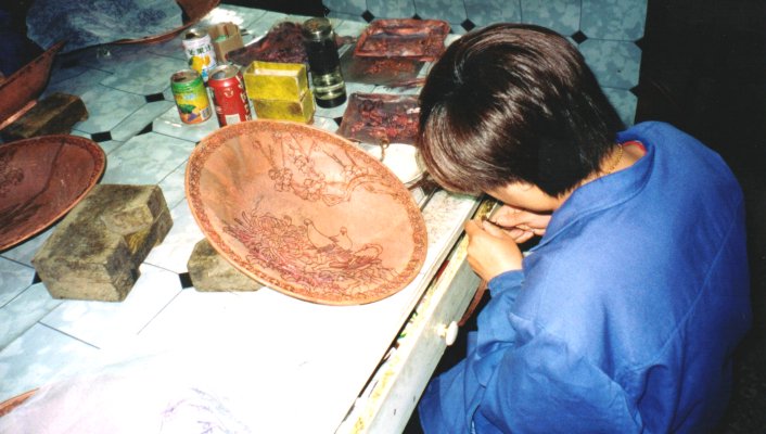 Making Cloisonne in Beijing, 1999